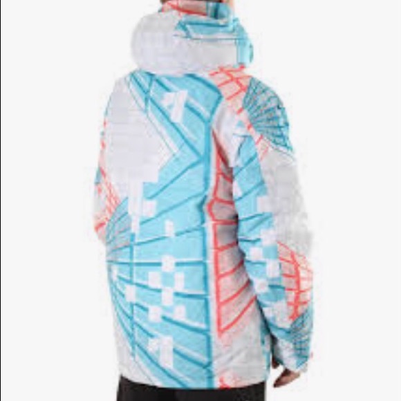 🌿 OAKLEY 🌿 multicoloured unisex freight snow jacket thinsulate anorak size L - Picture 2 of 15